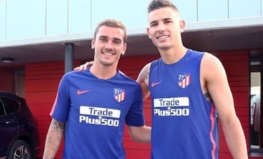 Griezmann y Lucas vuelven al trabajo con el Atlético de Madrid