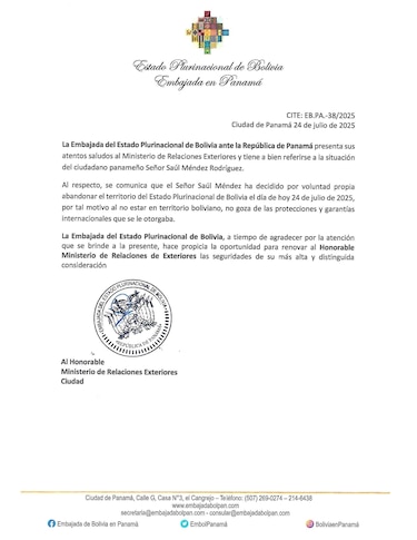 Prófugo internacional: Saúl Méndez sale de Bolivia; Panamá emitirá alerta roja