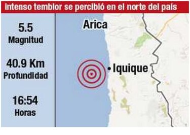 Sismo de 5.7 grados sacude norte de Chile