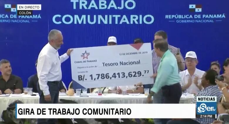 Canal de Panamá aportará al Estado $1,786 millones