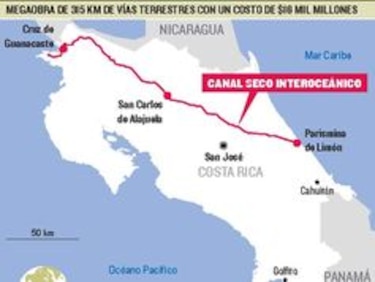 Costa Rica impulsa un canal seco interoceánico