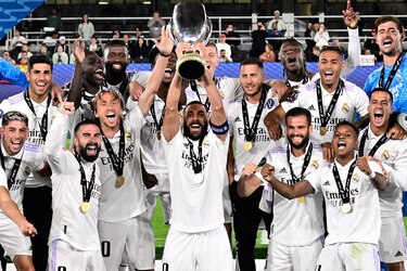 Real Madrid vence 2-0 al Eintracht y logra su quinta Supercopa de Europa