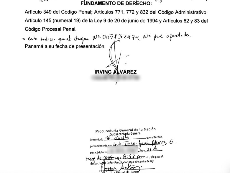 Contraloría presenta denuncia penal por caso de supuestas ‘botellas’ en la Asamblea Nacional