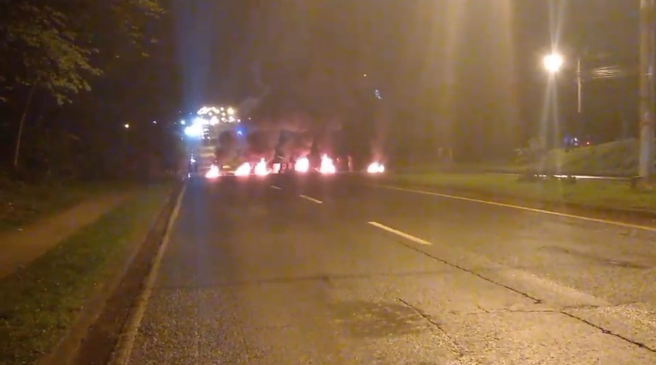 Policía reabre la vía Interamericana en Santiago