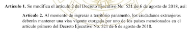 Si tienes alguna de estas visas puedes entrar a Panamá