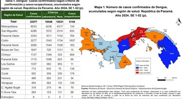 Dengue en Panamá: Casos de 2025 bajaron a 16,103, pero el virus sigue presente