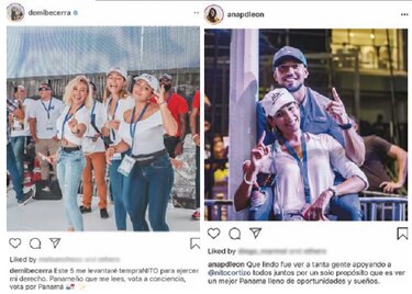 ‘Influencers’ en planillas y su apoyo durante la campaña