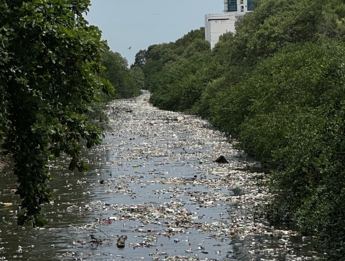 Fuertes lluvias obligan a abrir la barrera para retener desechos en el río Juan Díaz