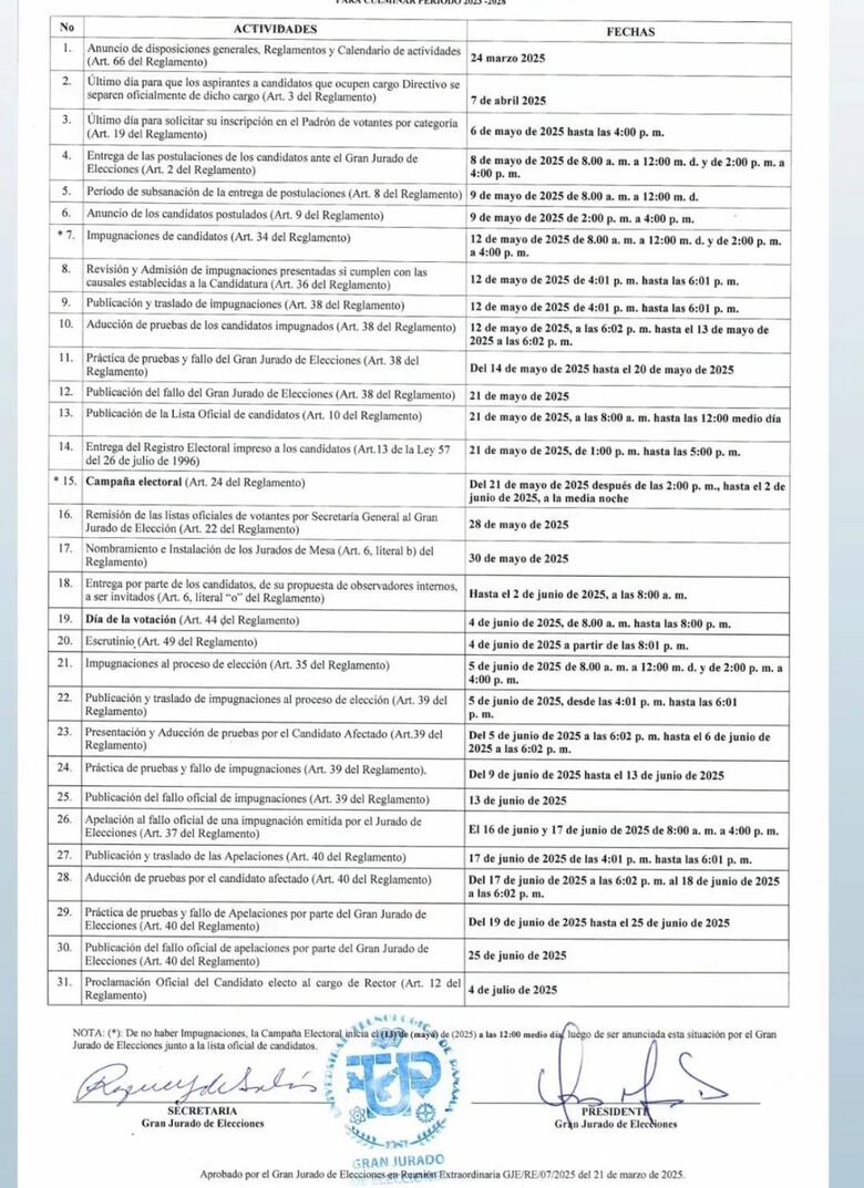 UTP inicia elecciones para rector o rectora: calendario y detalles del proceso