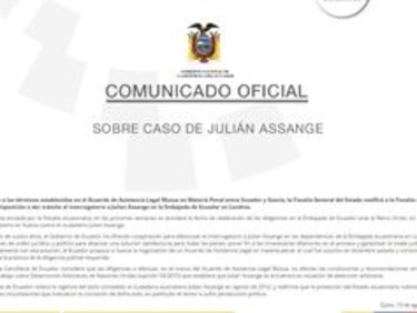Ecuador pondrá fecha al interrogatorio de Suecia a Julian Assange
