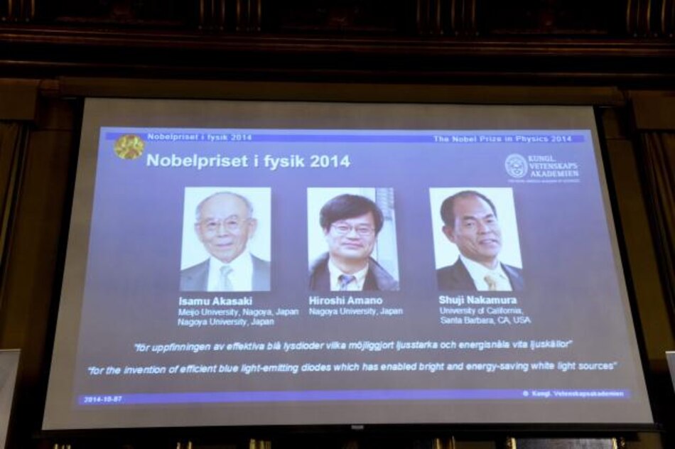Tres japoneses, Nobel de Física por inventar el diodo de luz LED