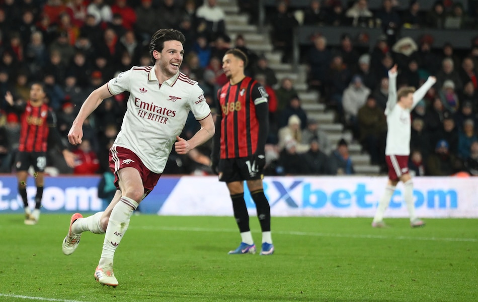 Declan Rice desatasca al líder Arsenal