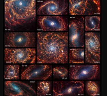 Webb recopila un catálogo de retratos en detalle de galaxias espirales
