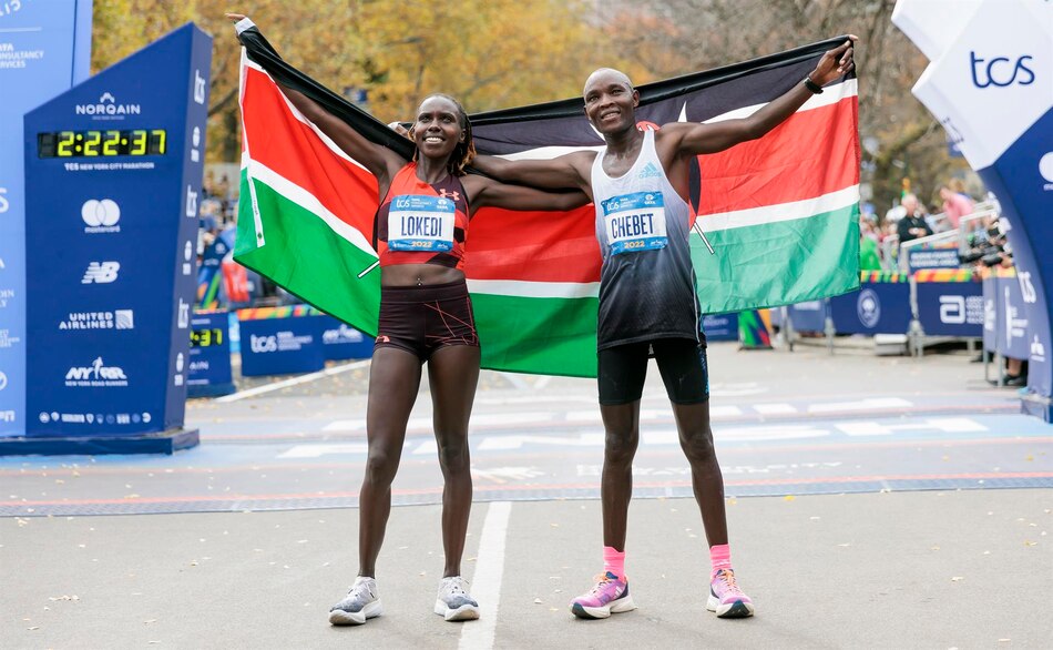 Los kenianos Sharon Lokedi y Evans Chebet reinan en la maratón de Nueva York