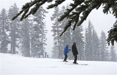 Tormenta invernal cubre de blanco la Sierra Nevada