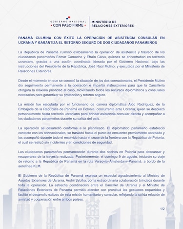Dos panameños regresan este domingo tras atravesar la zona de guerra en Ucrania