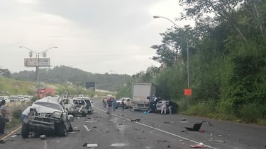 Cuatro heridos en accidente vehicular en la autopista cerca de Burunga de Arraiján