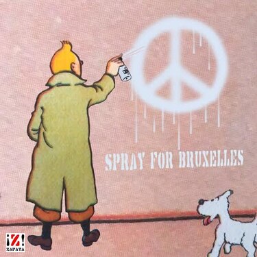 Caricaturistas del mundo reaccionan ante los atentados en Bélgica