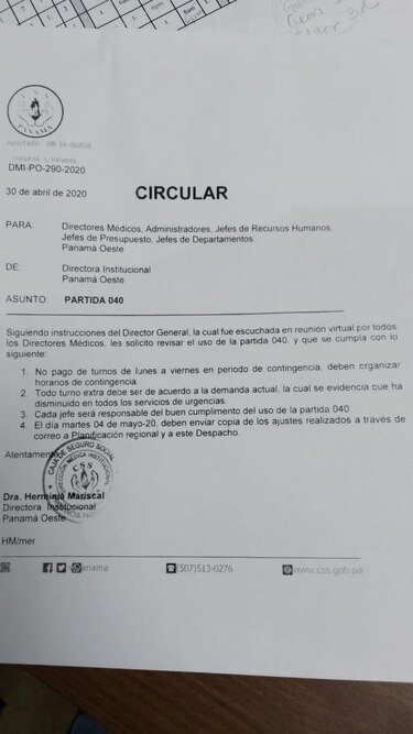 CSS: caen en 85% los ingresos de la cuota obrero-patronal y el Ejecutivo aporta los fondos para cubrir los turnos del personal de salud