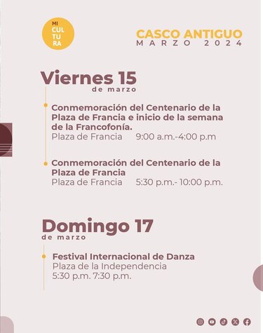 No te pierdas estas actividades para los fines de semana del 15 al 31 de marzo