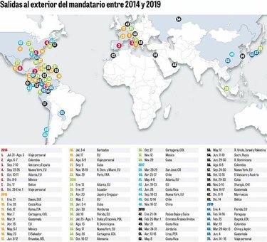 Los 70 viajes de Juan Carlos Varela