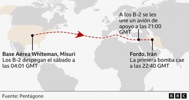 Los mapas y gráficos que muestran cómo fue ‘Martillo de Medianoche’, la operación militar de Estados Unidos contra Irán