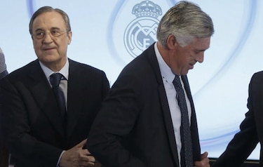 Florentino Pérez guarda silencio sobre el futuro de Carlo Ancelotti