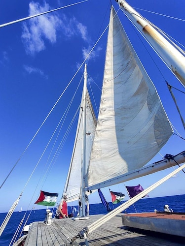 Las imágenes de la flotilla internacional con ayuda humanitaria para Gaza que se acerca a aguas controladas por Israel