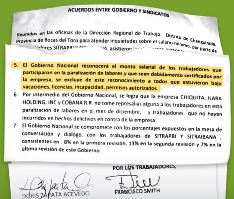 Gobierno asumirá costo de la huelga bananera