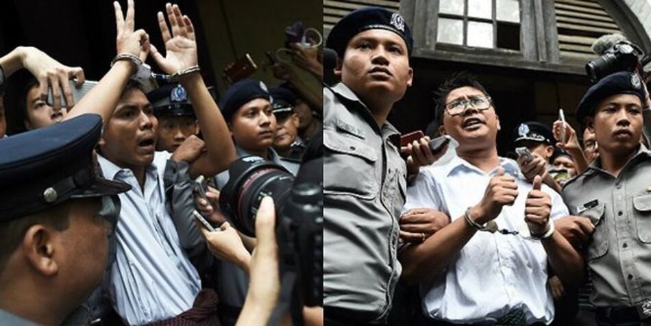 Condenan a dos periodistas a siete años de cárcel por investigar masacre de los rohinyás