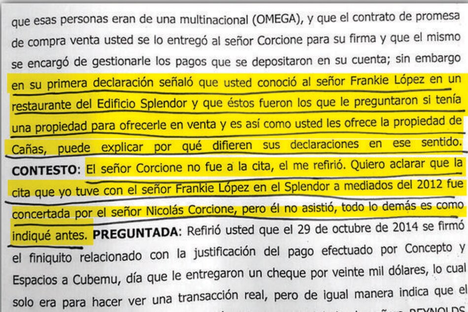 Detenidos señalan a Nicolás Corcione