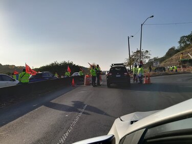 Suntracs cerró varias vías de la ciudad capital y Arraiján en la mañana