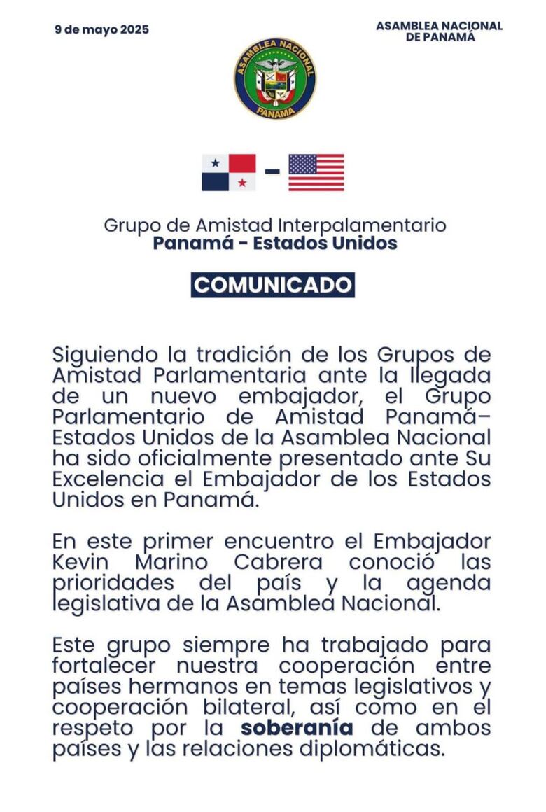 Embajador de EUA se reúne con un grupo de diputados y revoca invitación a otros