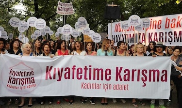 Manifestación por los derechos de las mujeres en Ankara