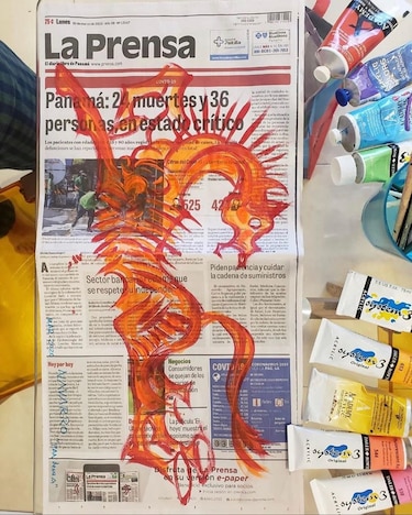 Subastas de arte contra el Covid-19, con portadas de ‘La Prensa’