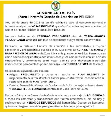 Se cumplen 24 horas del fuego en Zona Libre de Colón; 250 bomberos aún trabajan para apagarlo