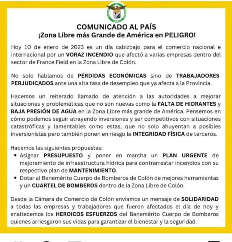 Se cumplen 24 horas del fuego en Zona Libre de Colón; 250 bomberos aún trabajan para apagarlo