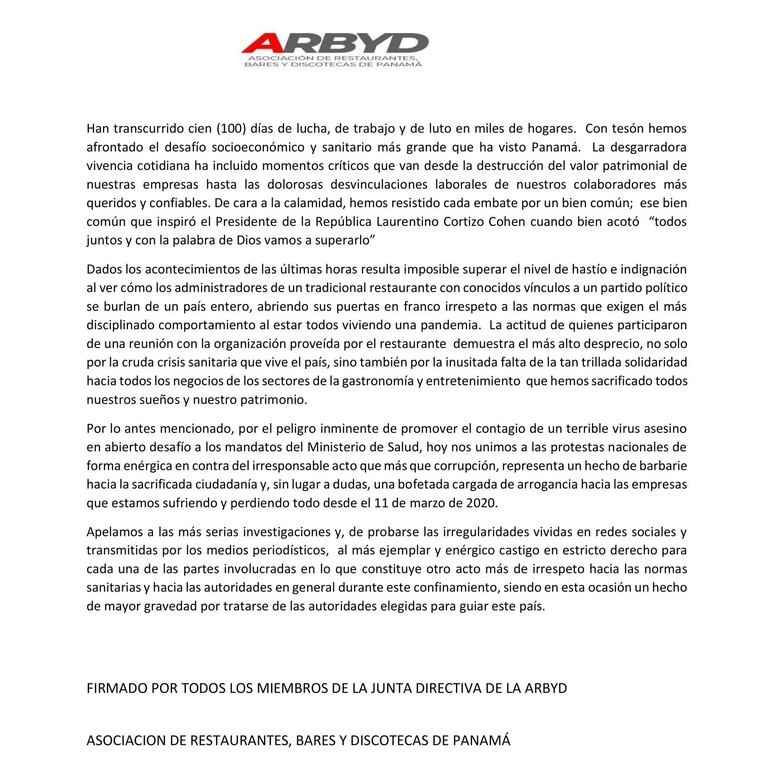 Dueños de bares y restaurantes expresan su indignación por reunión del PRD, piden sanción 