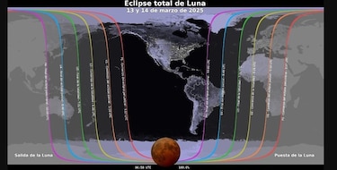 Cuándo y cómo ver el eclipse lunar del 13 y 14 de marzo de 2025