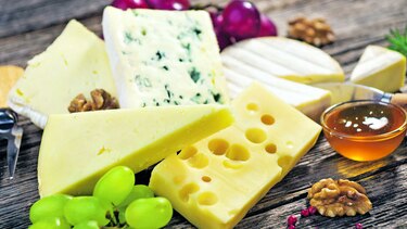 El queso en diferentes platos