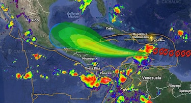 Tormenta tropical Harvey se desplaza por el Caribe