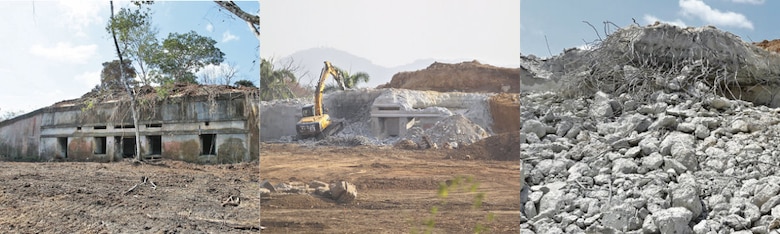 Búnker: fortificación militar convertida en escombros