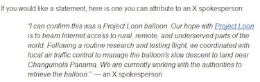 Investigan caída de artefacto que brinda acceso a internet en comunidades de difícil acceso
