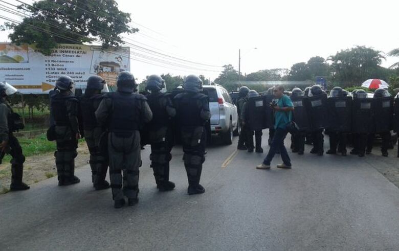 Al menos ocho personas retenidas en protesta realizada en La Chorrera