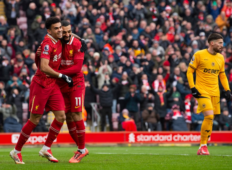Con gol y penal, Luis Díaz rehabilita al Liverpool en la Premier