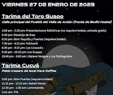 Rock, cumbia y junta de embarra en El Valle de Antón