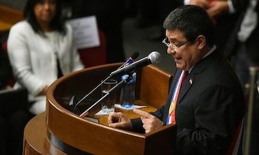 Horacio  Cartes da su último informe de gestión ante el Congreso