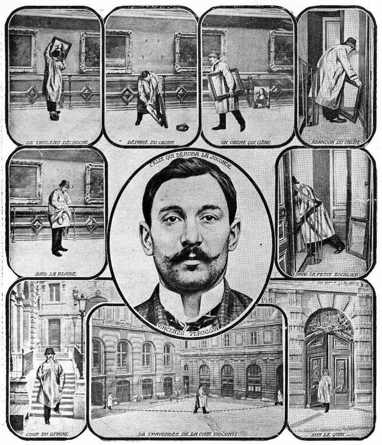 El increíble robo de la Mona Lisa en el Louvre hace más de un siglo