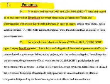 Departamento de Justicia de Estados Unidos: Odebrecht pagó sobornos por $59 millones a 'altos funcionarios' del Gobierno de Panamá