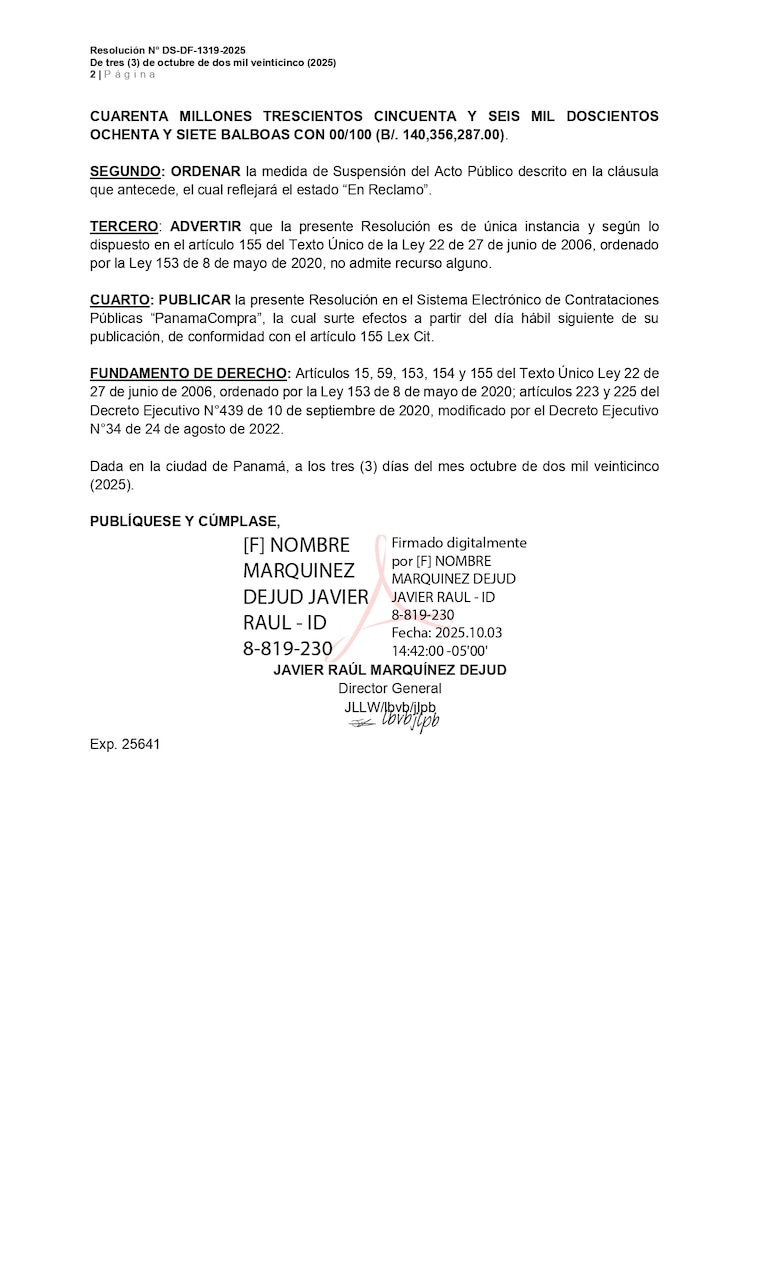 Reclamo frena licitación de $140.3 millones para recolección de basura en Panamá